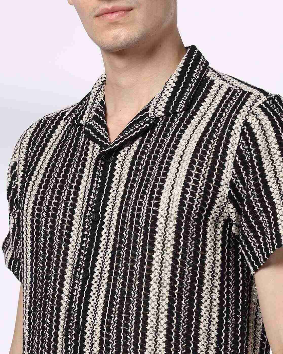 DNMX | Men Aztec Print Regular Fit Shirt|4