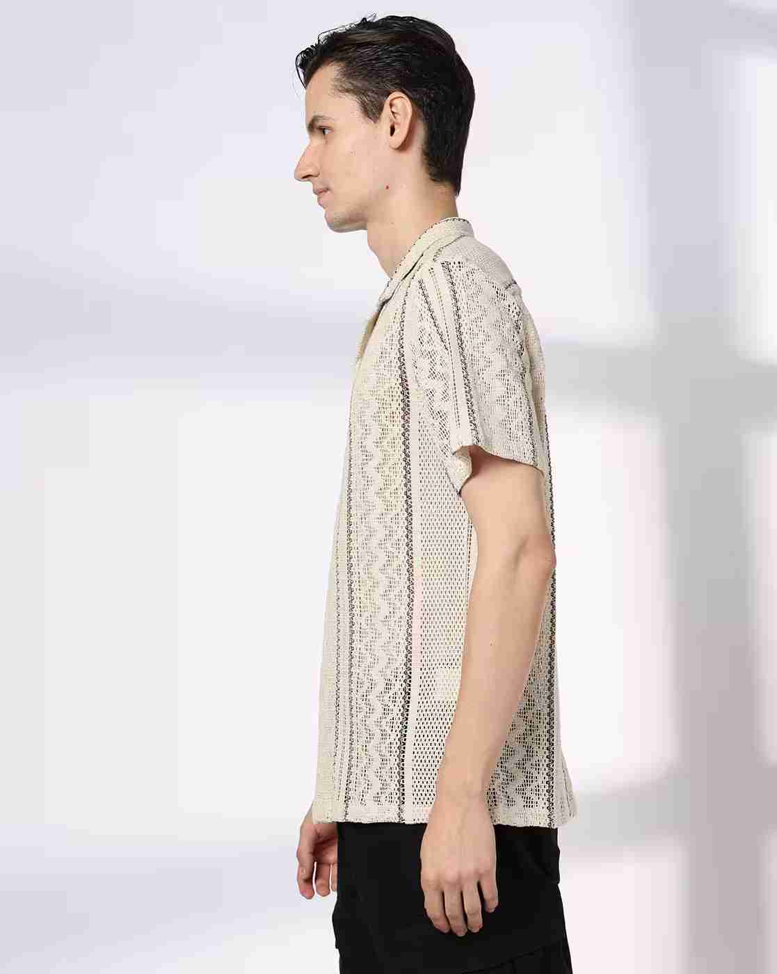 DNMX | Men Patterned Regular Fit Shirt|2