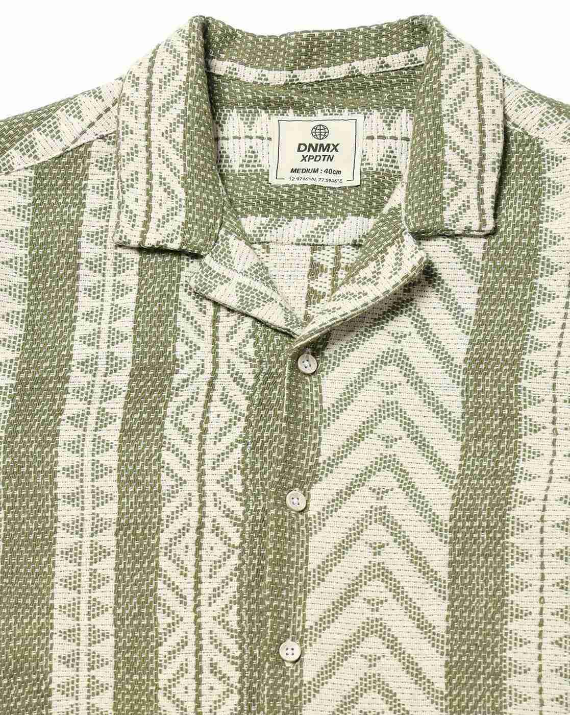 DNMX | Men Aztec Pattern Regular Fit Shirt|5