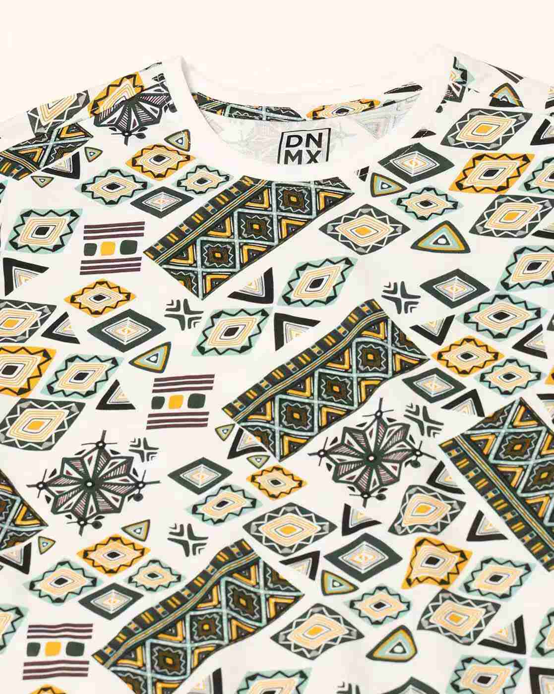 DNMX | Men All-Over Print Regular Fit Crew-Neck T-Shirt|5