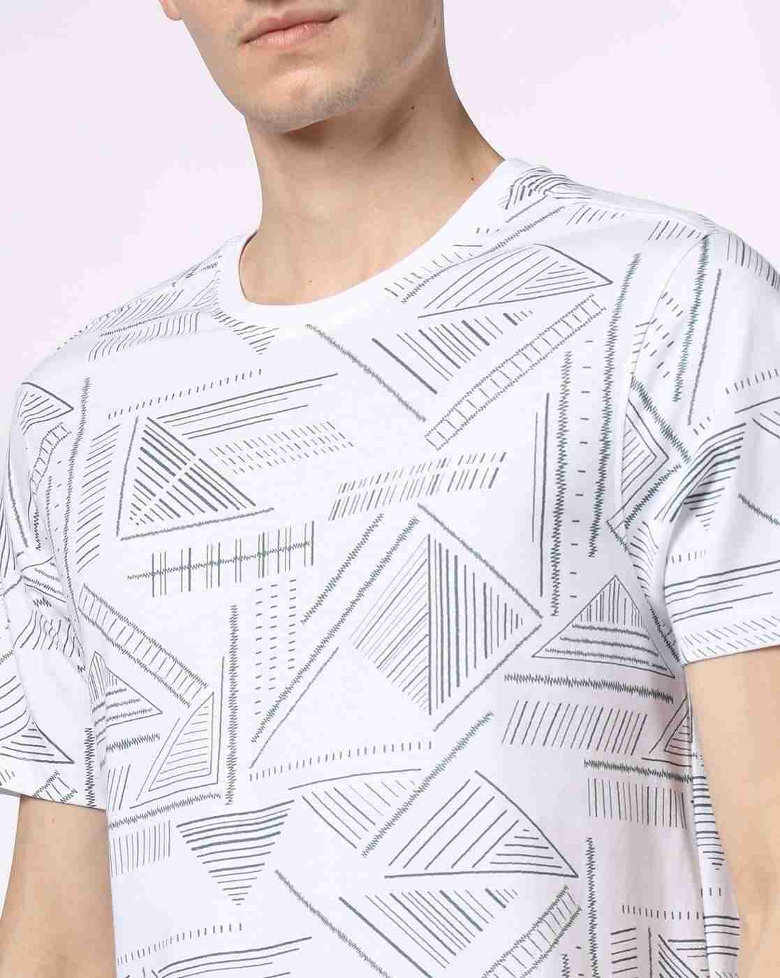 DNMX | Men Printed Regular Fit Crew-Neck T-Shirt|4