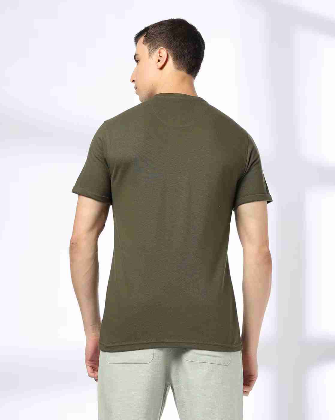 DNMX | Men Regular Fit Henley T-Shirt|2