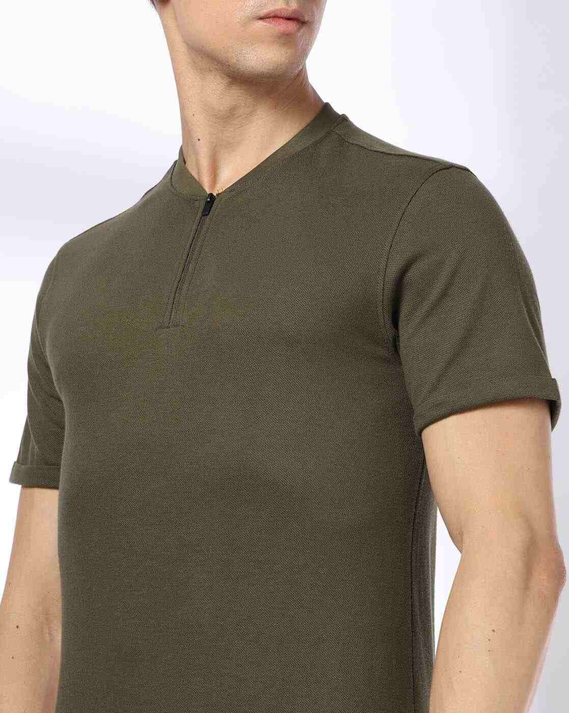 DNMX | Men Regular Fit Henley T-Shirt|3