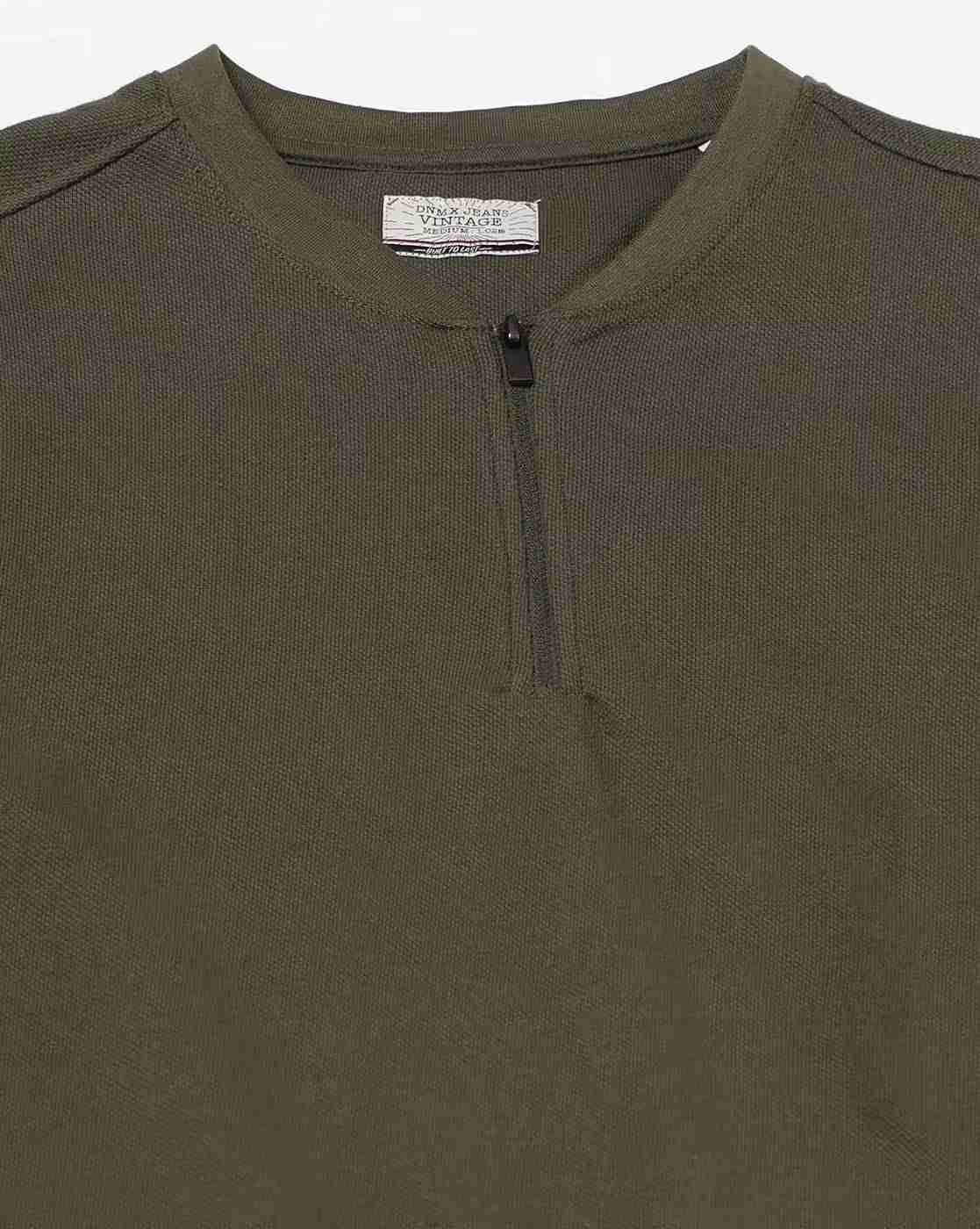 DNMX | Men Regular Fit Henley T-Shirt|4