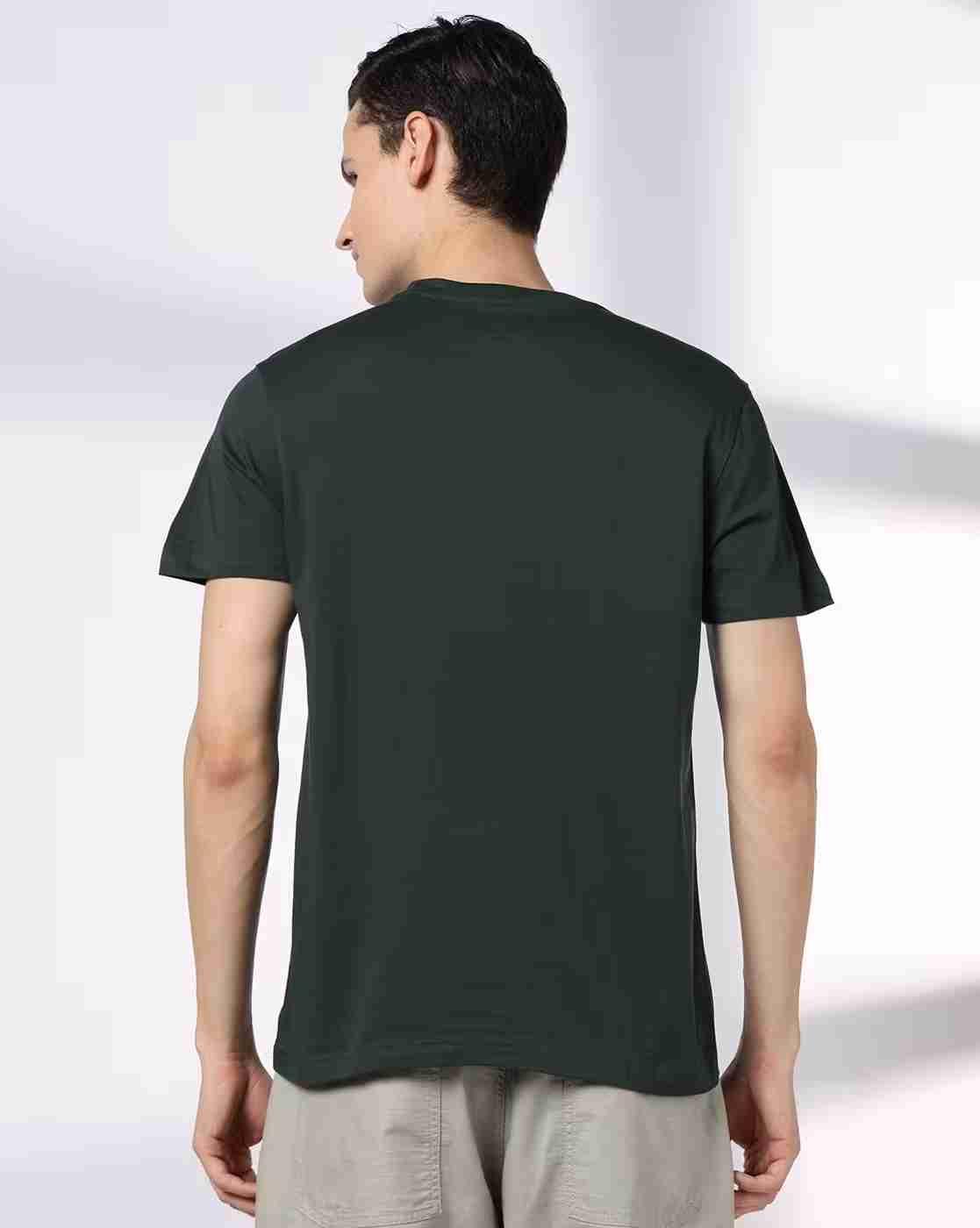 DNMX | Men Typographic Print Regular Fit Crew-Neck T-Shirt|2