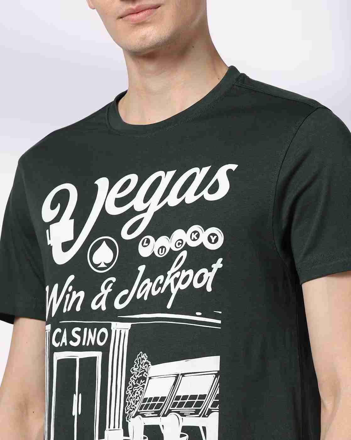 DNMX | Men Typographic Print Regular Fit Crew-Neck T-Shirt|4