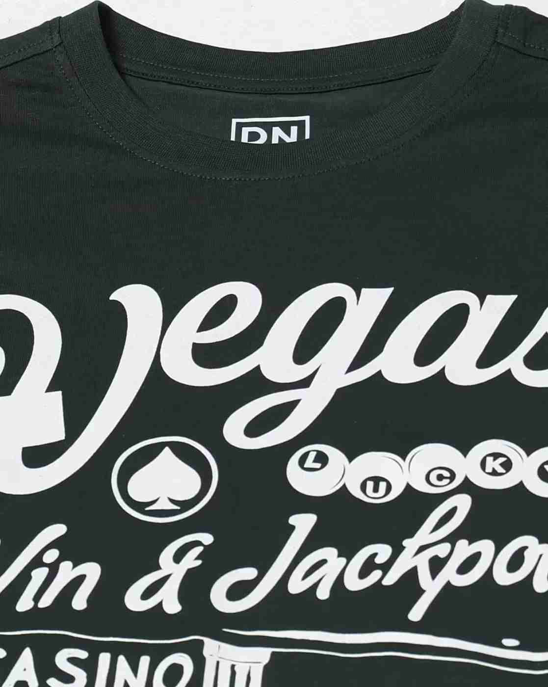 DNMX | Men Typographic Print Regular Fit Crew-Neck T-Shirt|5