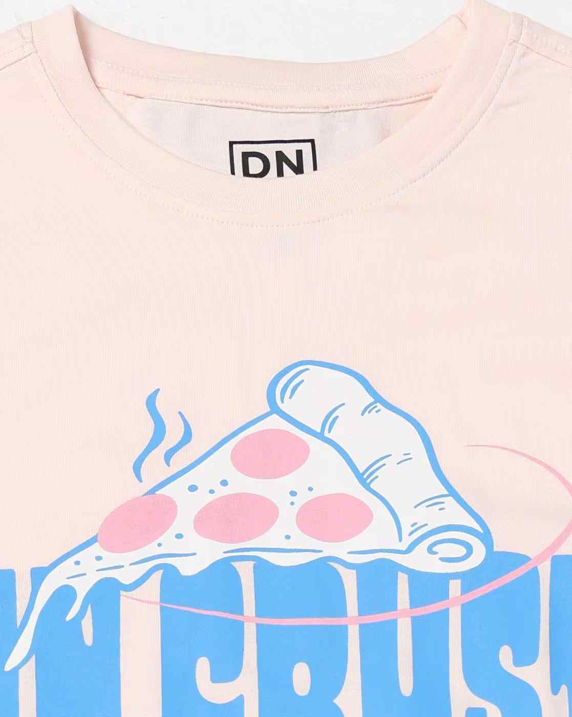 DNMX | Men Typographic Print Regular Fit Crew-Neck T-Shirt|5