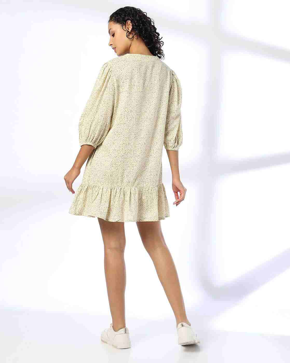 DNMX | Women Printed Regular Fit Tiered Tunic|2