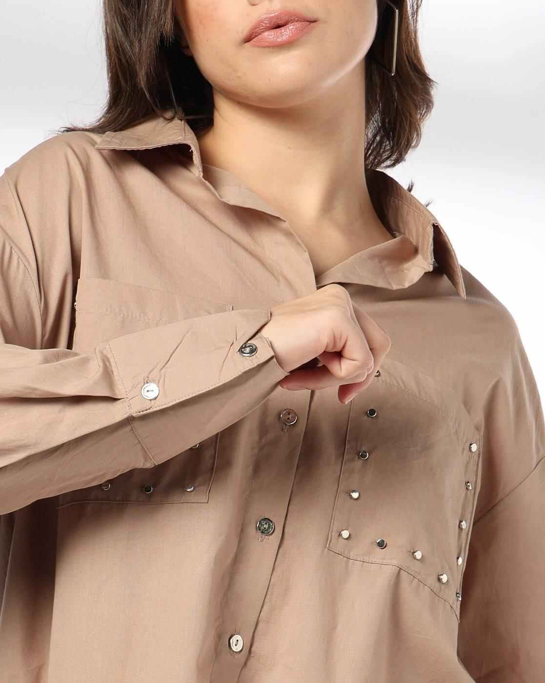 DNMX | Women Tailored Fit Shirt with Embellishments|4