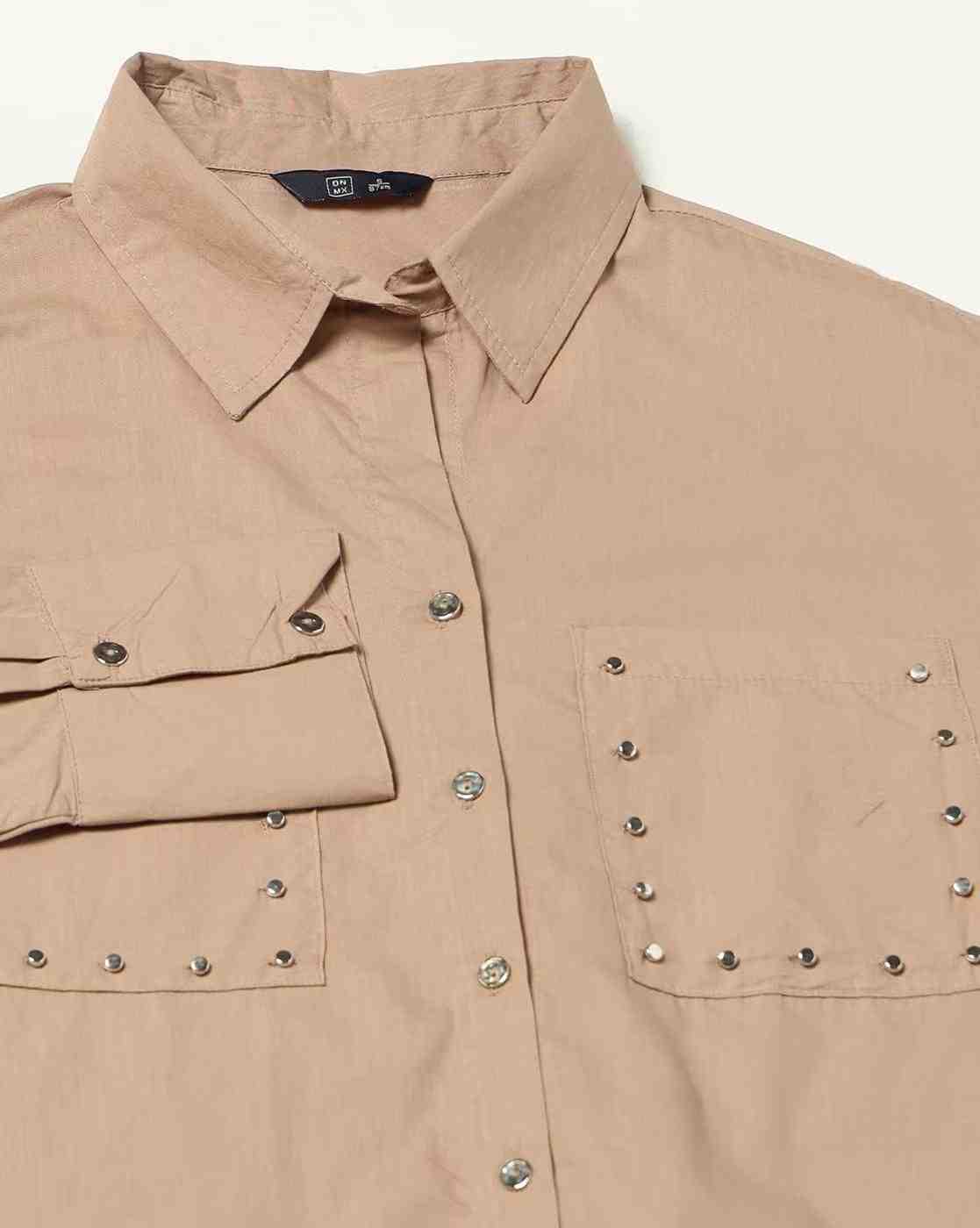 DNMX | Women Tailored Fit Shirt with Embellishments|5
