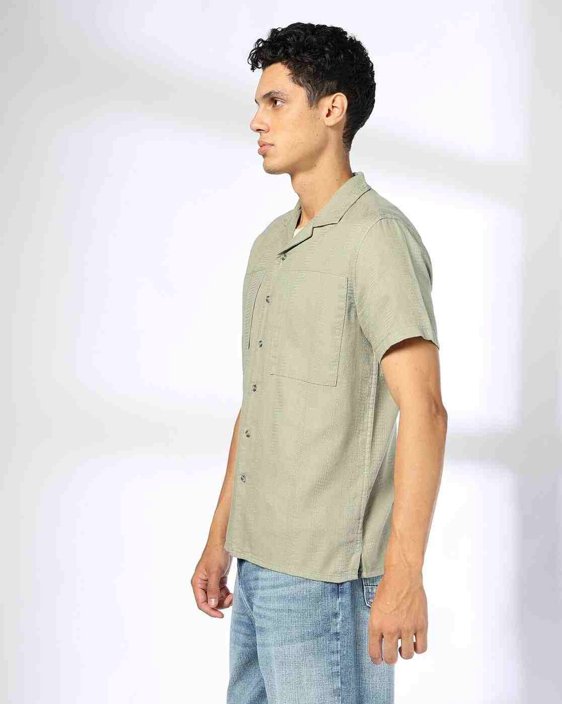 DNMX | Men Regular Fit Shirt with Patch Pockets|1