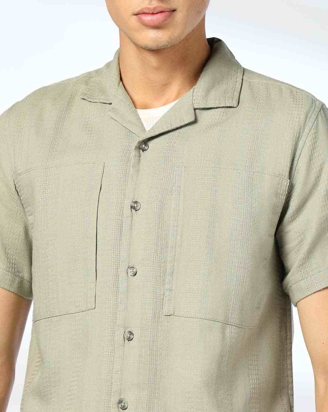 DNMX | Men Regular Fit Shirt with Patch Pockets|4