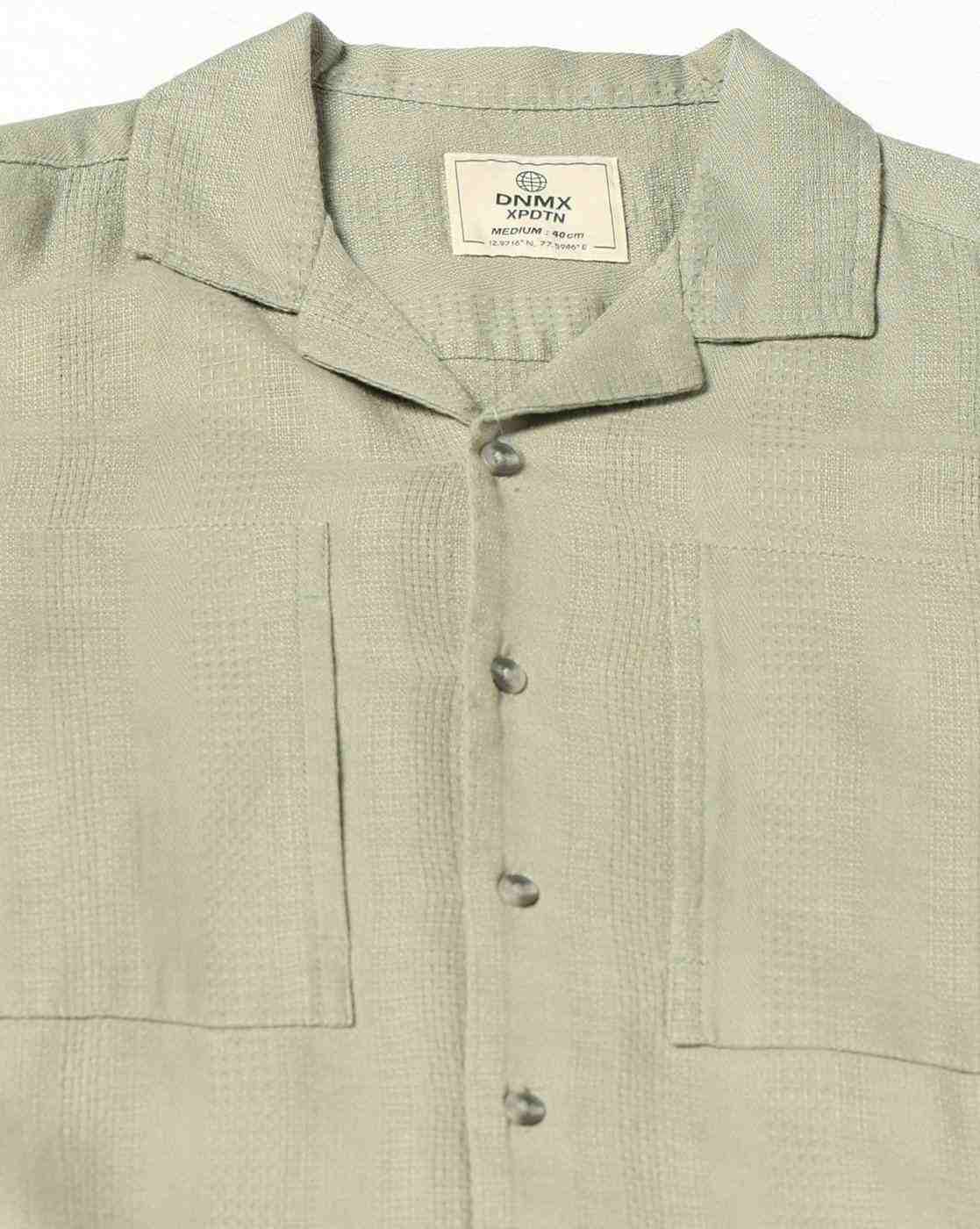 DNMX | Men Regular Fit Shirt with Patch Pockets|5