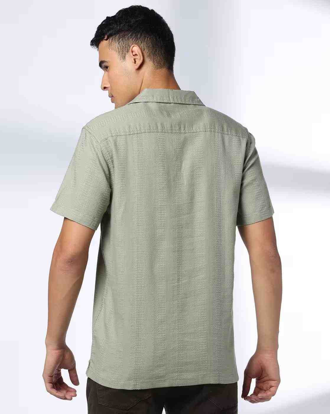 DNMX | Men Regular Fit Shirt with Patch Pocket|2