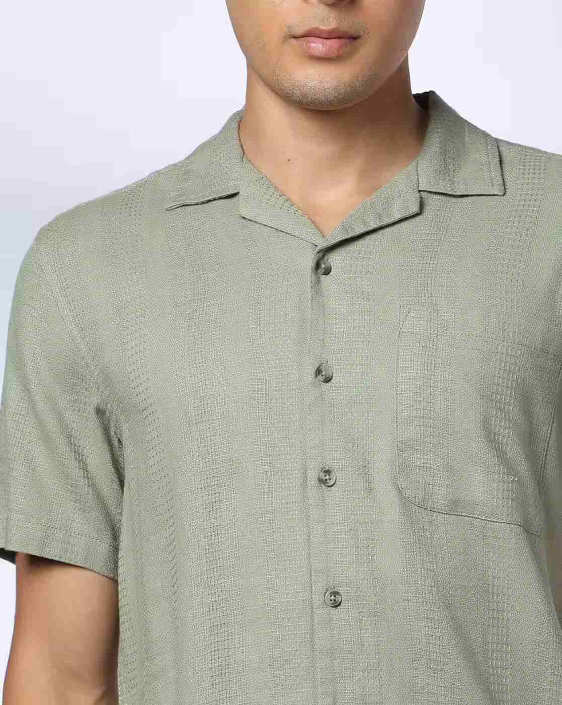 DNMX | Men Regular Fit Shirt with Patch Pocket|4