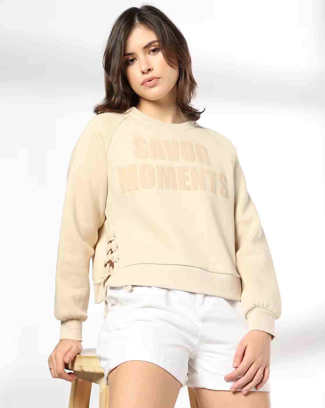 DNMX | Women Sweatshirt with Criss Cross Tie-up|0