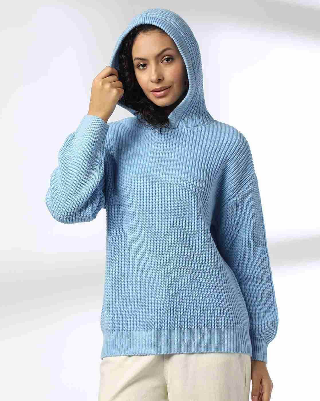 DNMX | Women Knitted Relaxed Fit Hoodie|0