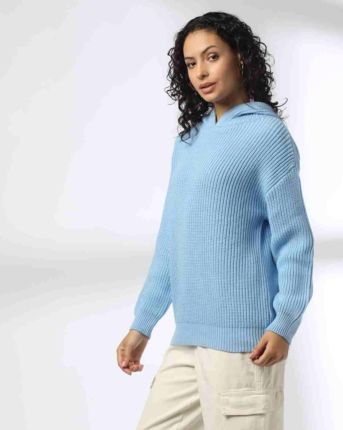 DNMX | Women Knitted Relaxed Fit Hoodie|1