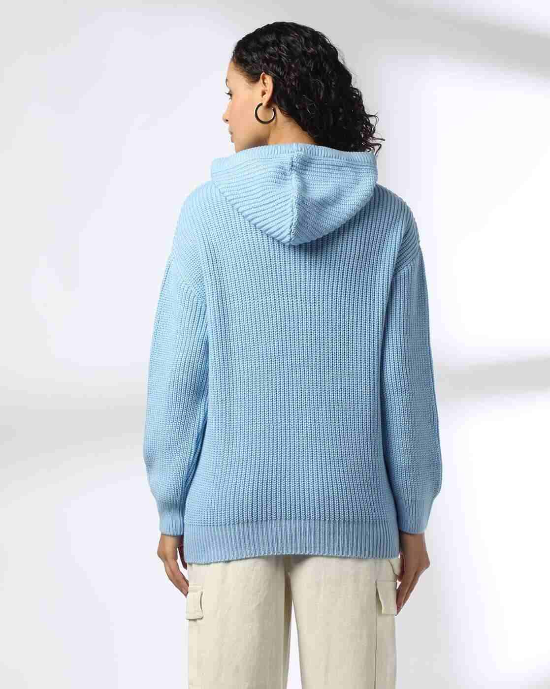 DNMX | Women Knitted Relaxed Fit Hoodie|2