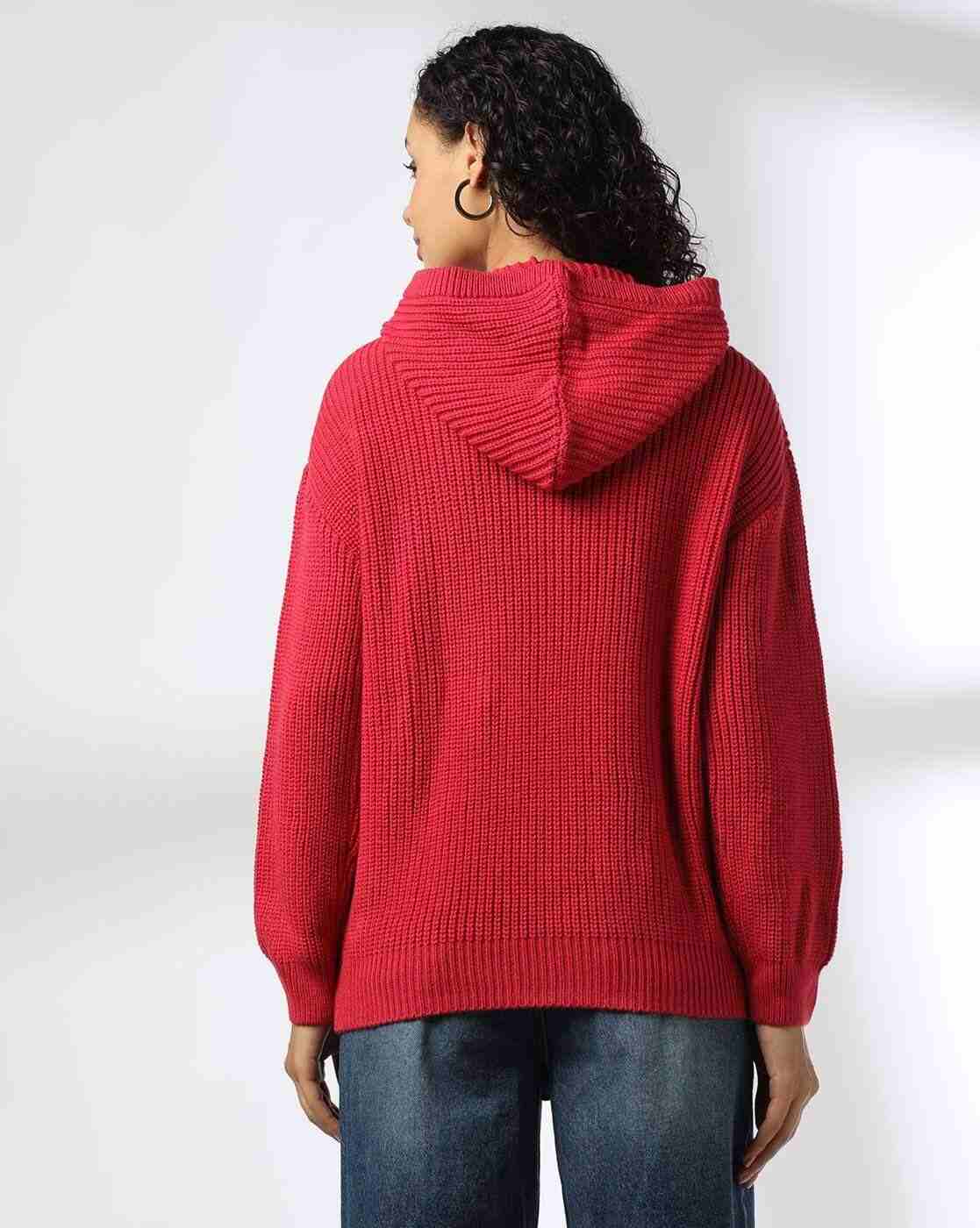 DNMX | Women Knitted Relaxed Fit Hoodie|2