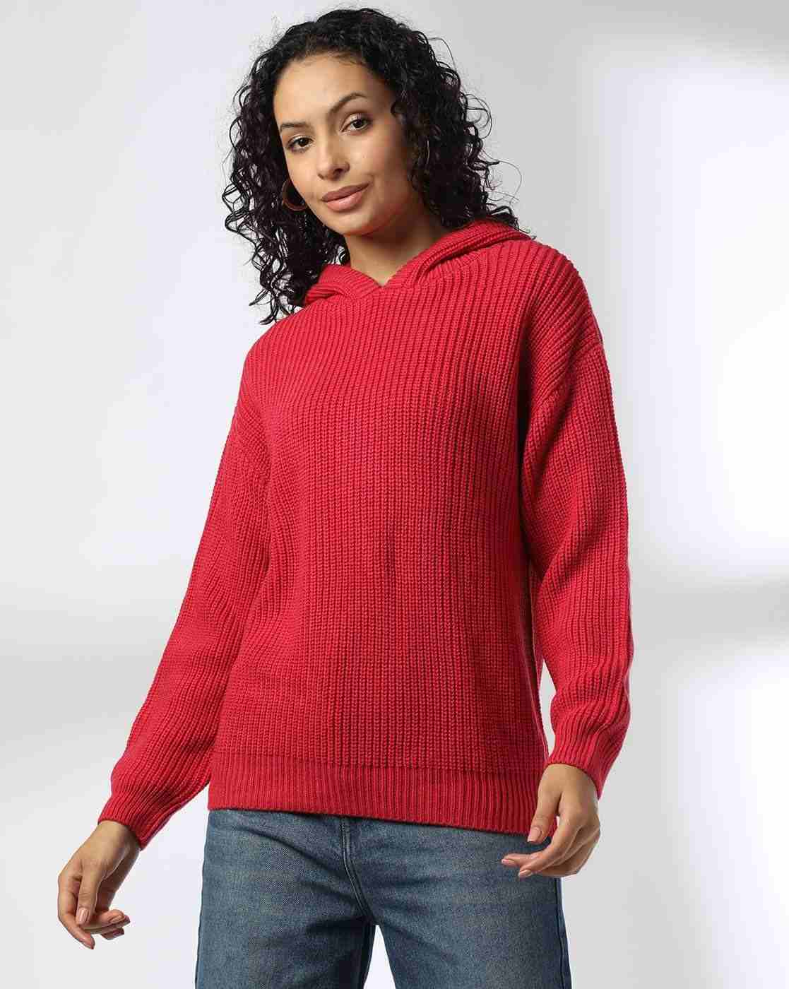 DNMX | Women Knitted Relaxed Fit Hoodie|3