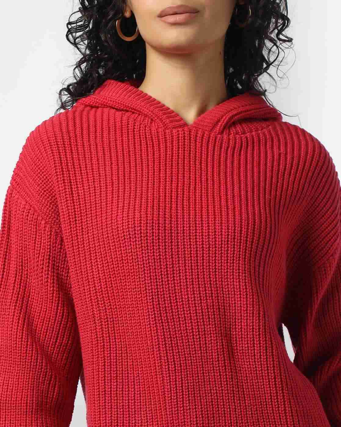 DNMX | Women Knitted Relaxed Fit Hoodie|4