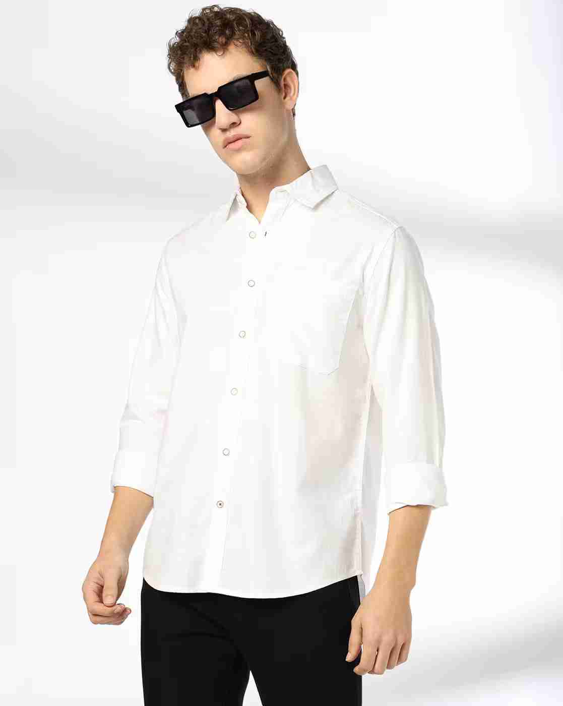 DNMX | Men Regular Fit Shirt with Patch Pocket|0