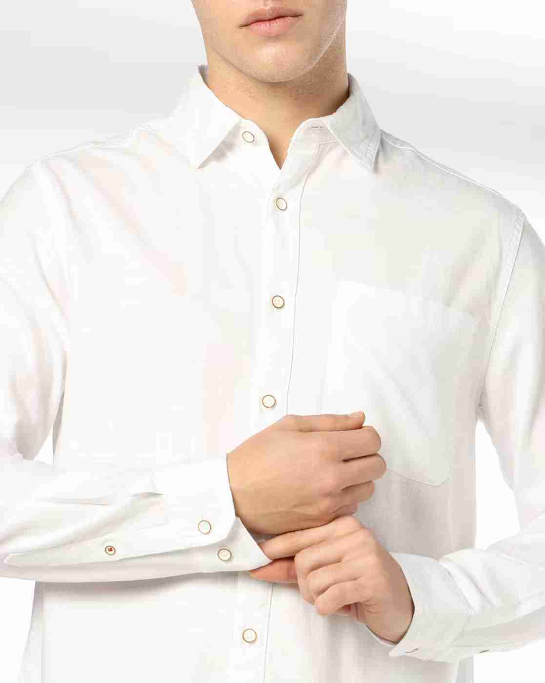 DNMX | Men Regular Fit Shirt with Patch Pocket|4
