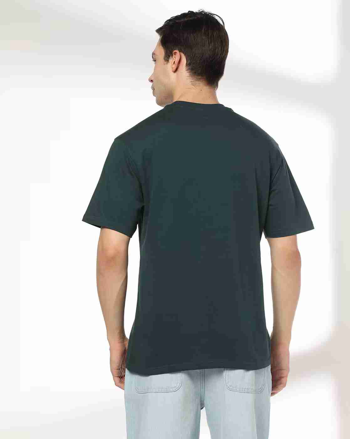 DNMX | Men Graphic Print Relaxed Fit Crew-Neck T-Shirt|2