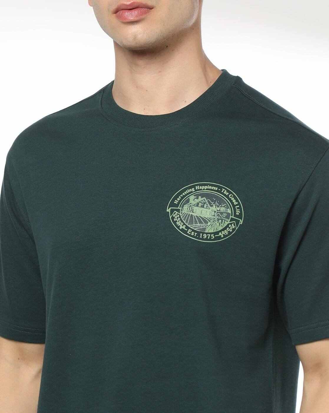 DNMX | Men Graphic Print Relaxed Fit Crew-Neck T-Shirt|4