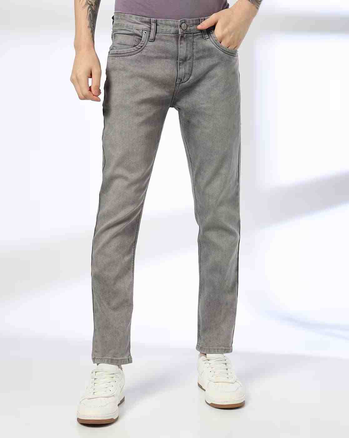 Men Mid-Wash Slim Fit Jeans