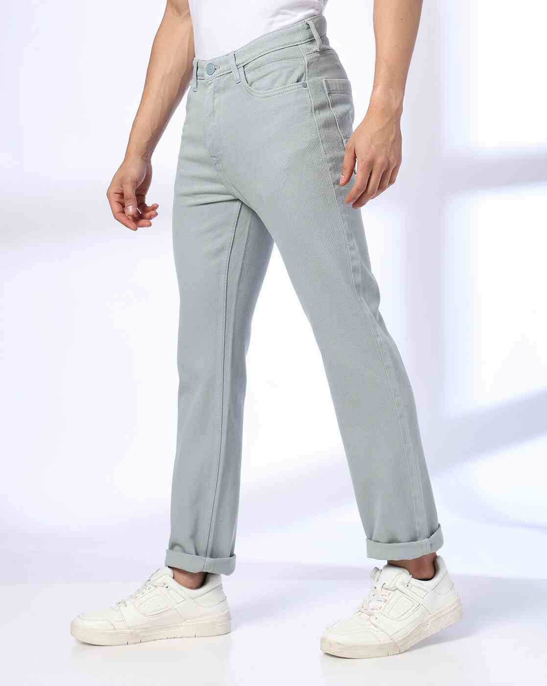 DNMX | Men Mid-Rise Straight Jeans|1