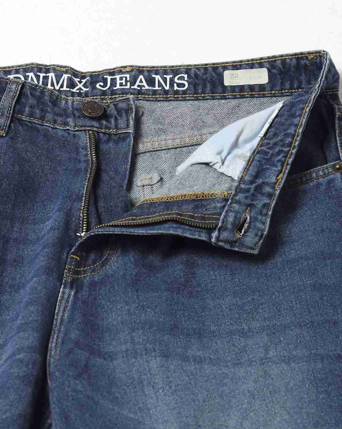 DNMX | Men Mid-Wash Loose Fit Jeans|4