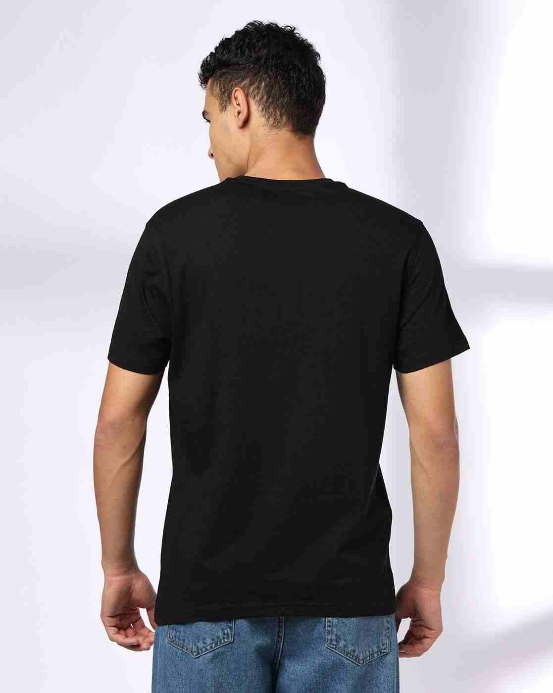 DNMX | Men Typographic Print Regular Fit Crew-Neck T-Shirt|2