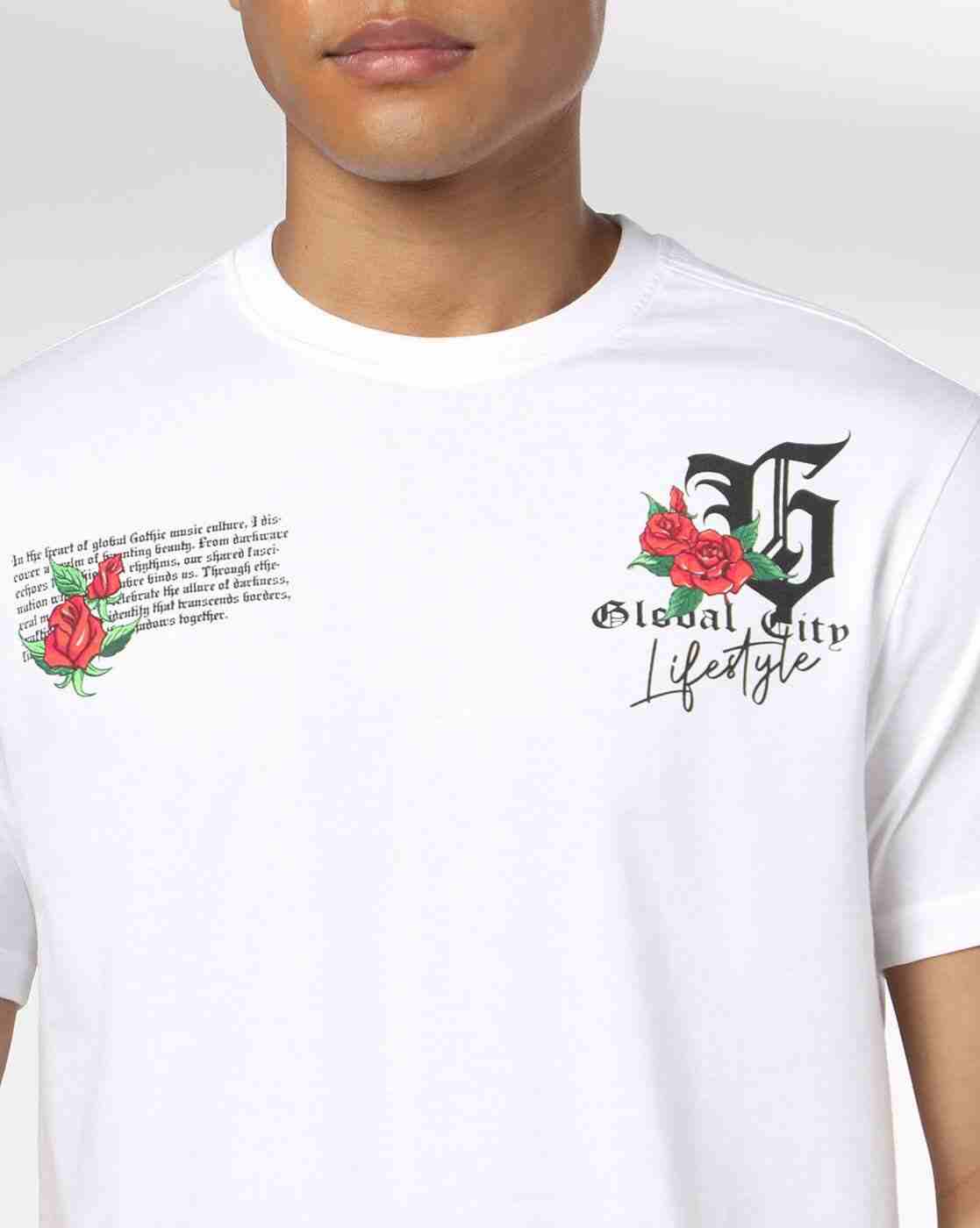 DNMX | Men Graphic Print Regular Fit Crew-Neck T-Shirt|3