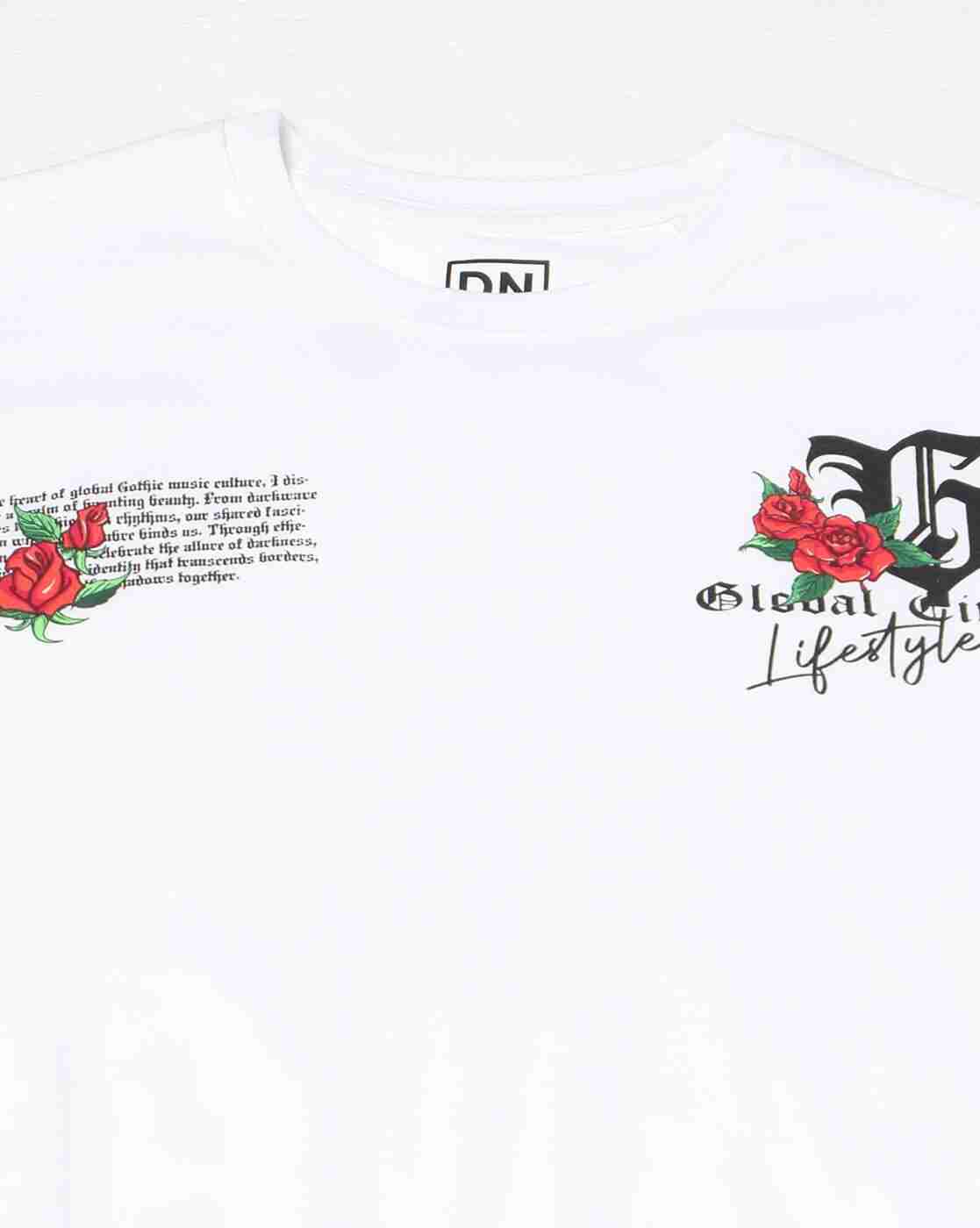 DNMX | Men Graphic Print Regular Fit Crew-Neck T-Shirt|4