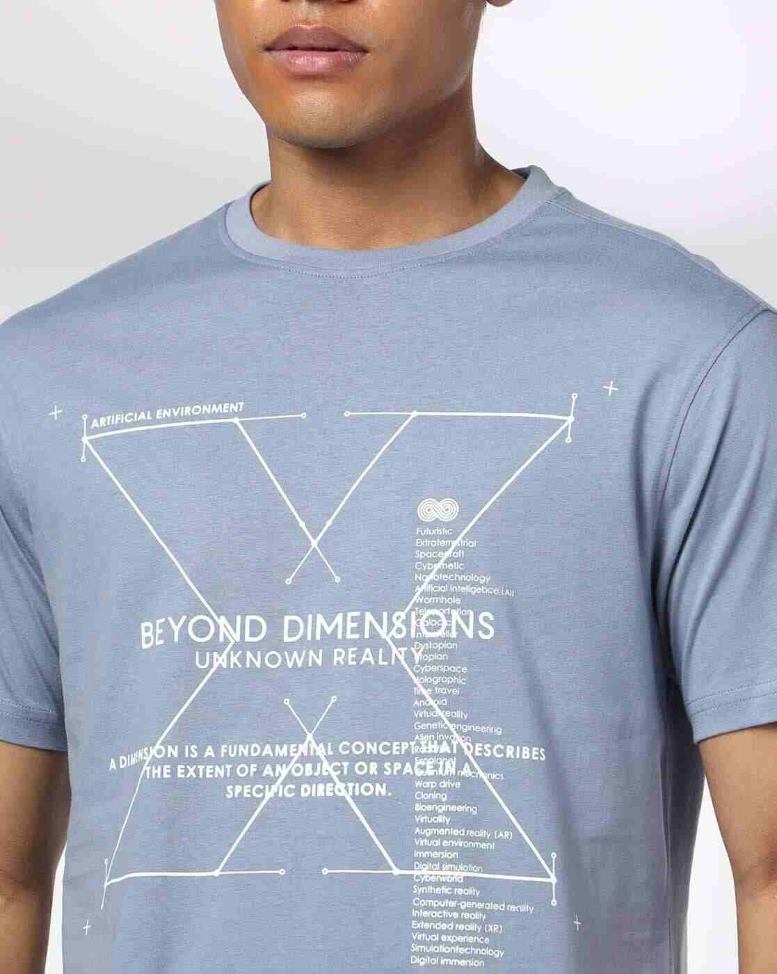 DNMX | Men Printed Regular Fit Crew-Neck T-Shirt|3