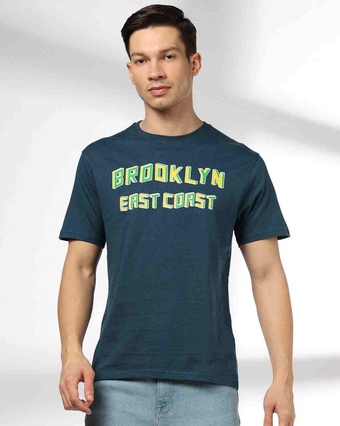 DNMX | Men Typographic Print Regular Fit T-Shirt|0