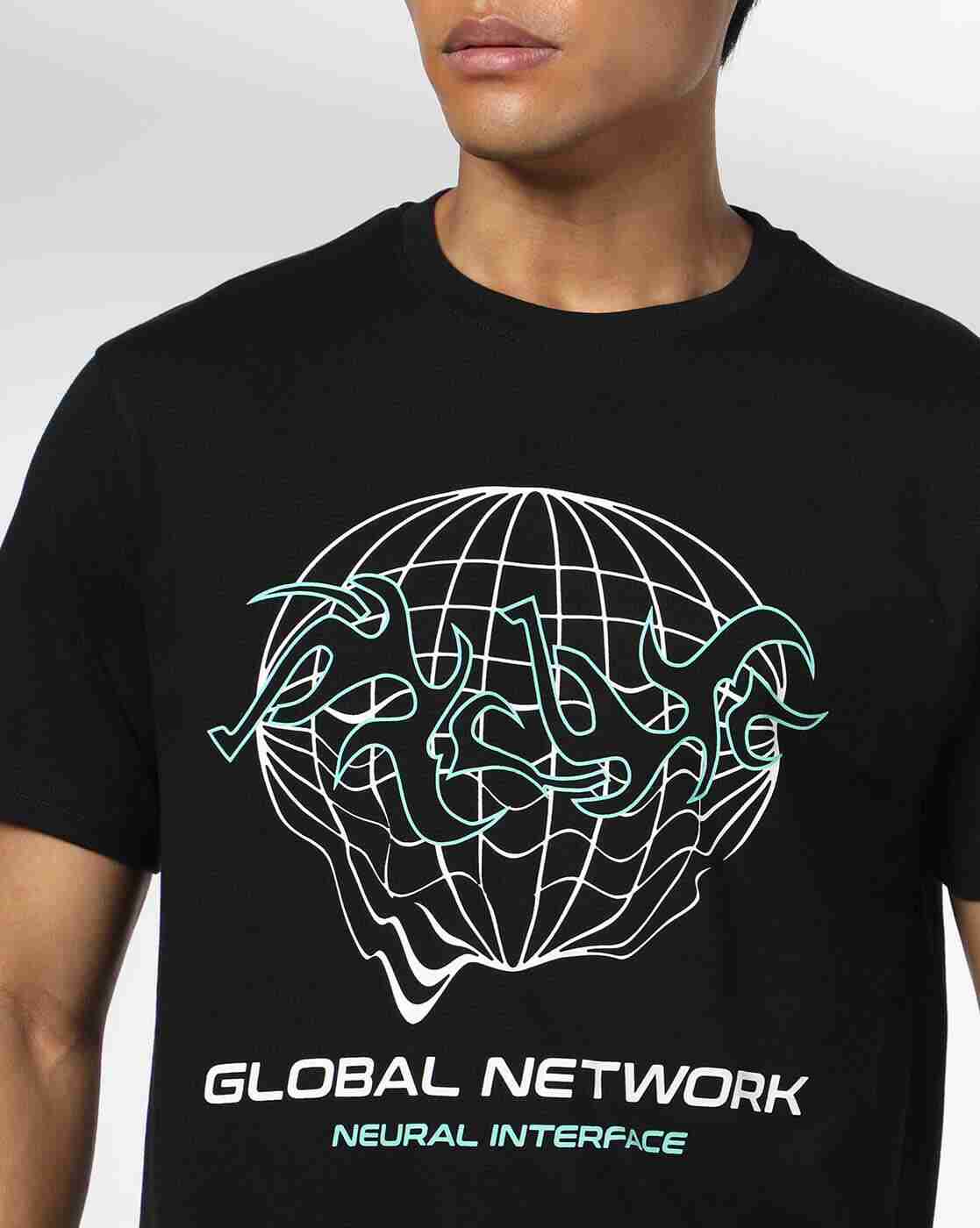 DNMX | Men Graphic Print Regular Fit Crew-Neck T-Shirt|3