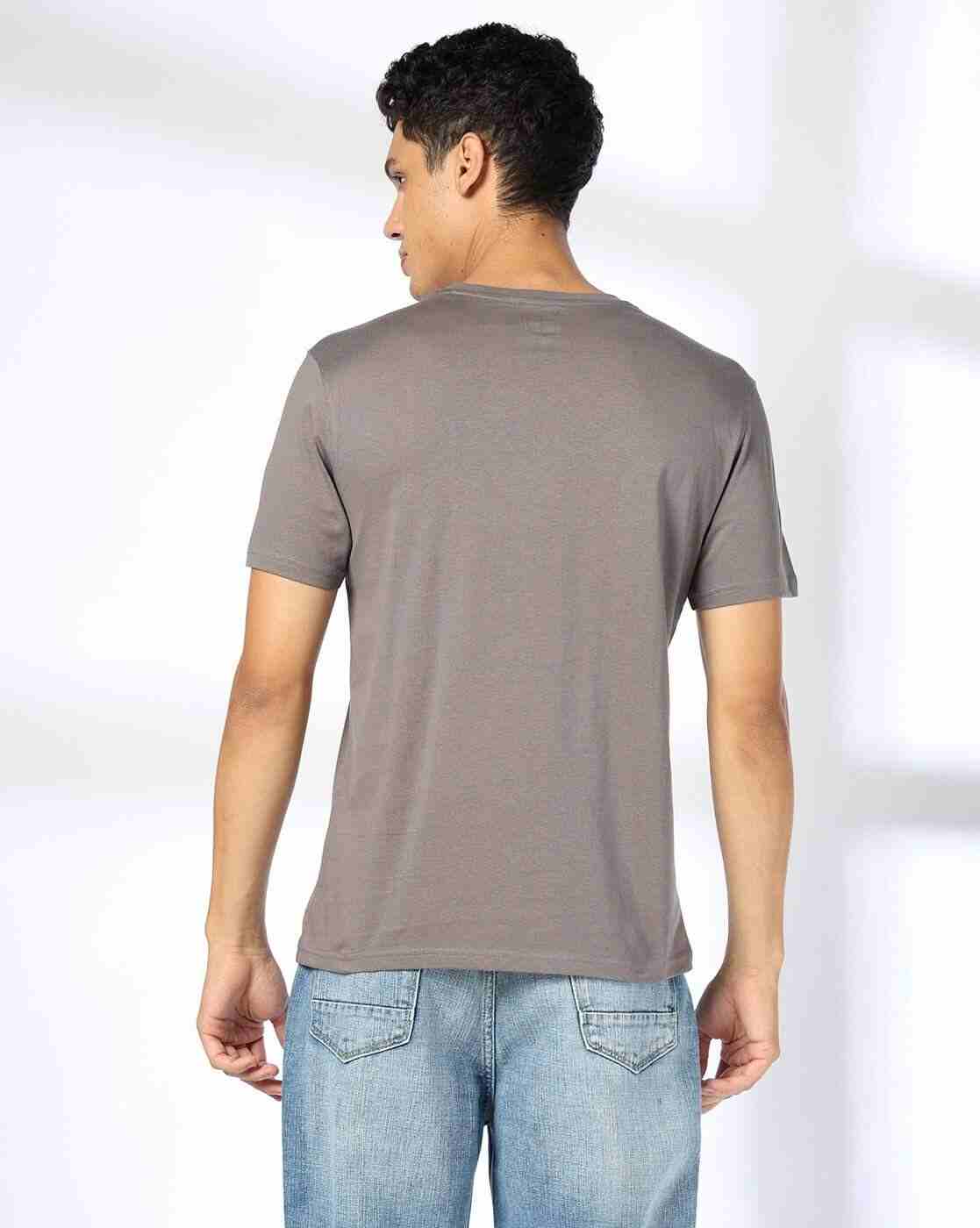 DNMX | Men Typographic Print Regular Fit Crew-Neck T-Shirt|2