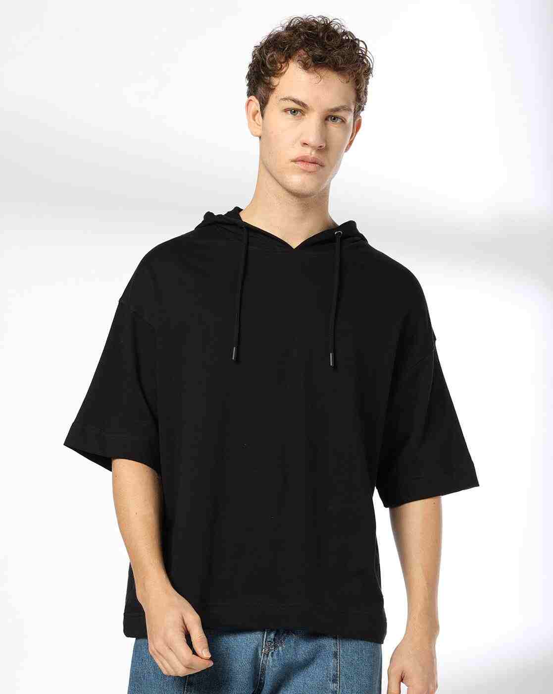 DNMX | Men Boxy Fit Hooded T-Shirt|0