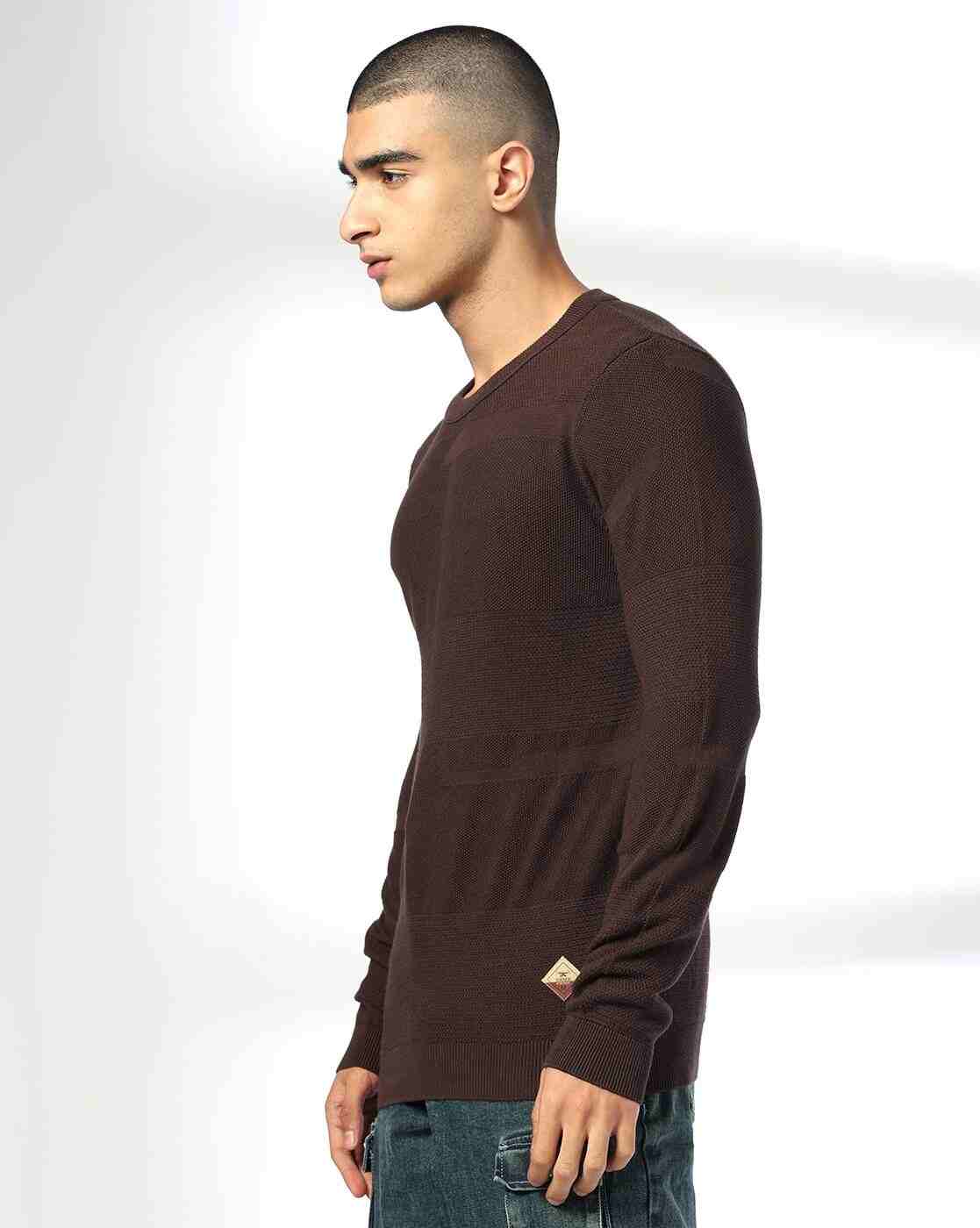 DNMX | Men Flat-Knit Regular Fit Crew-Neck T-Shirt|1