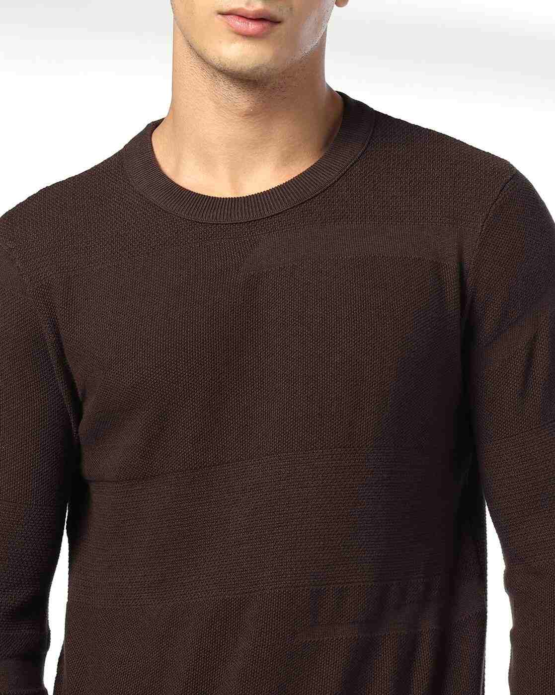 DNMX | Men Flat-Knit Regular Fit Crew-Neck T-Shirt|3