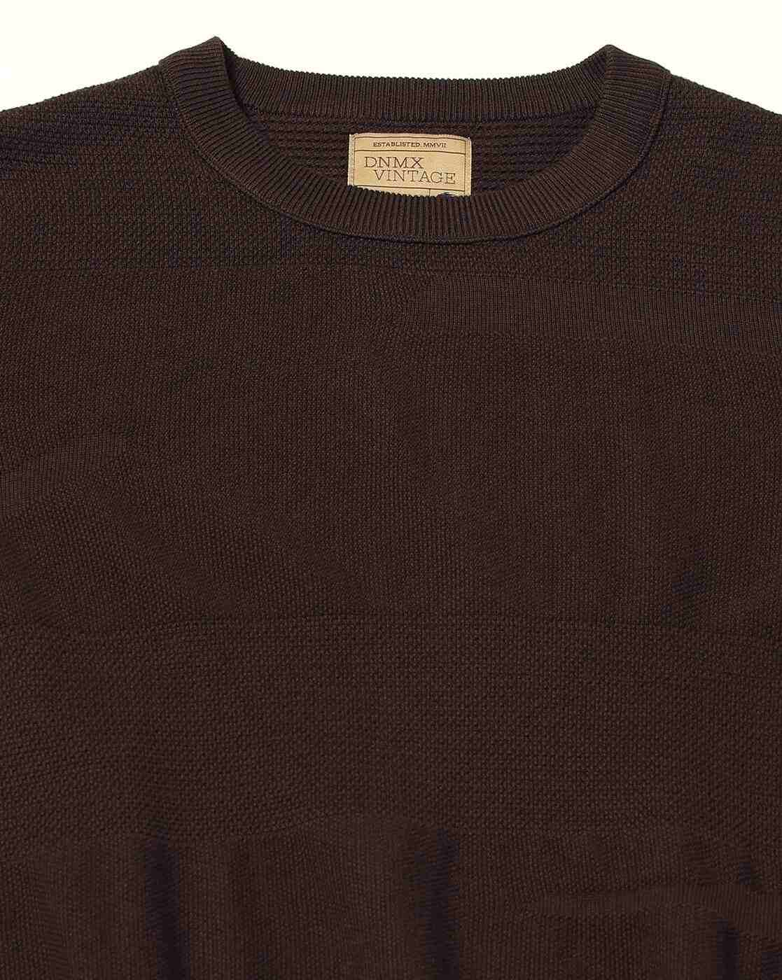 DNMX | Men Flat-Knit Regular Fit Crew-Neck T-Shirt|4