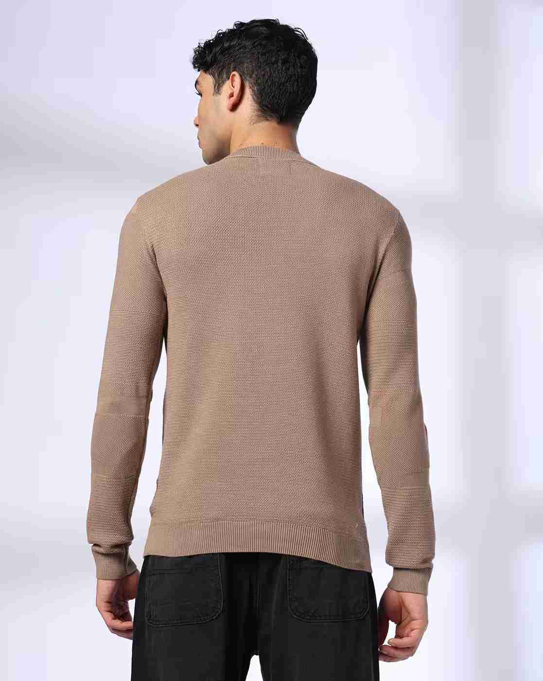 DNMX | Men Flat-Knit Regular Fit Crew-Neck T-Shirt|3