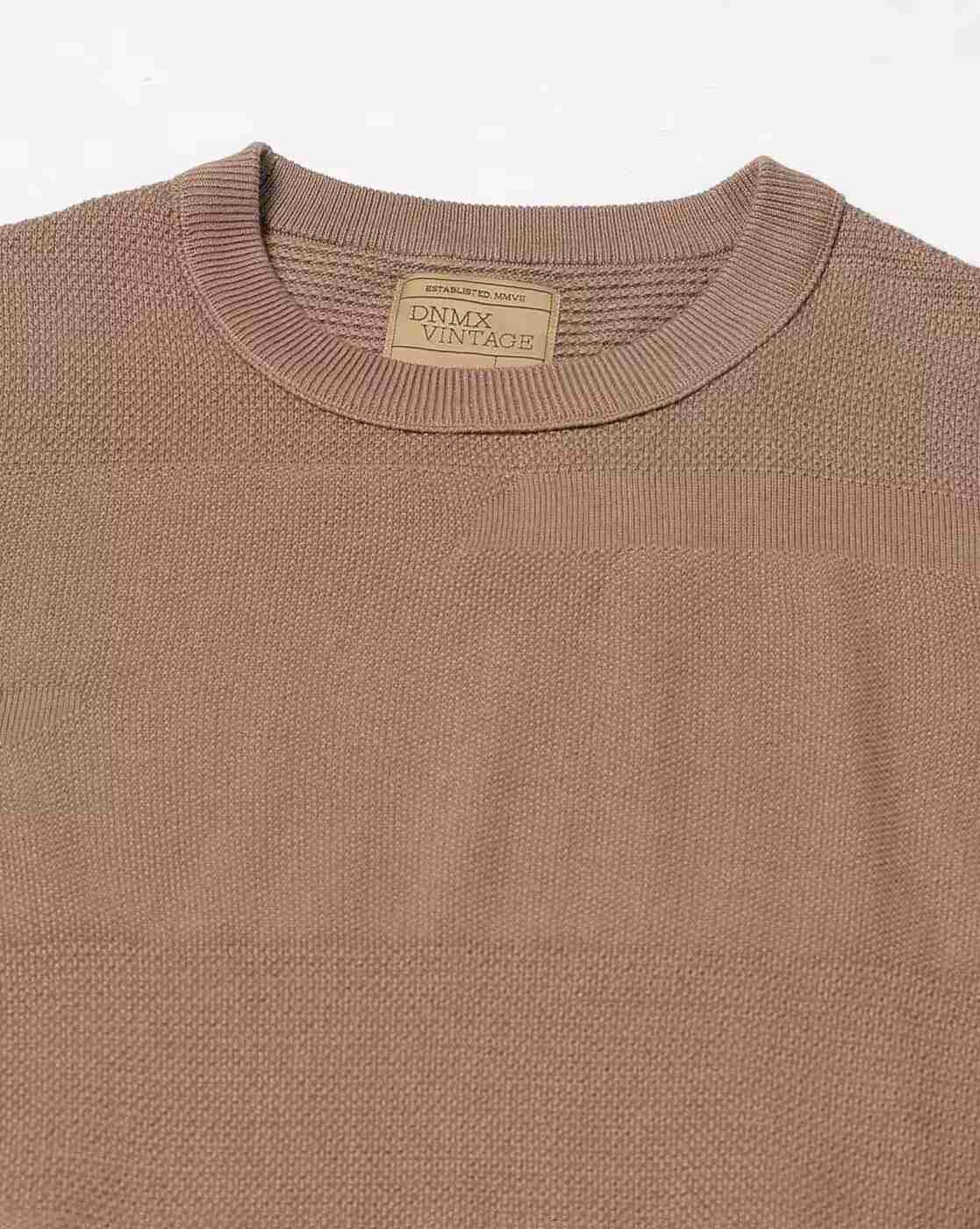 DNMX | Men Flat-Knit Regular Fit Crew-Neck T-Shirt|5