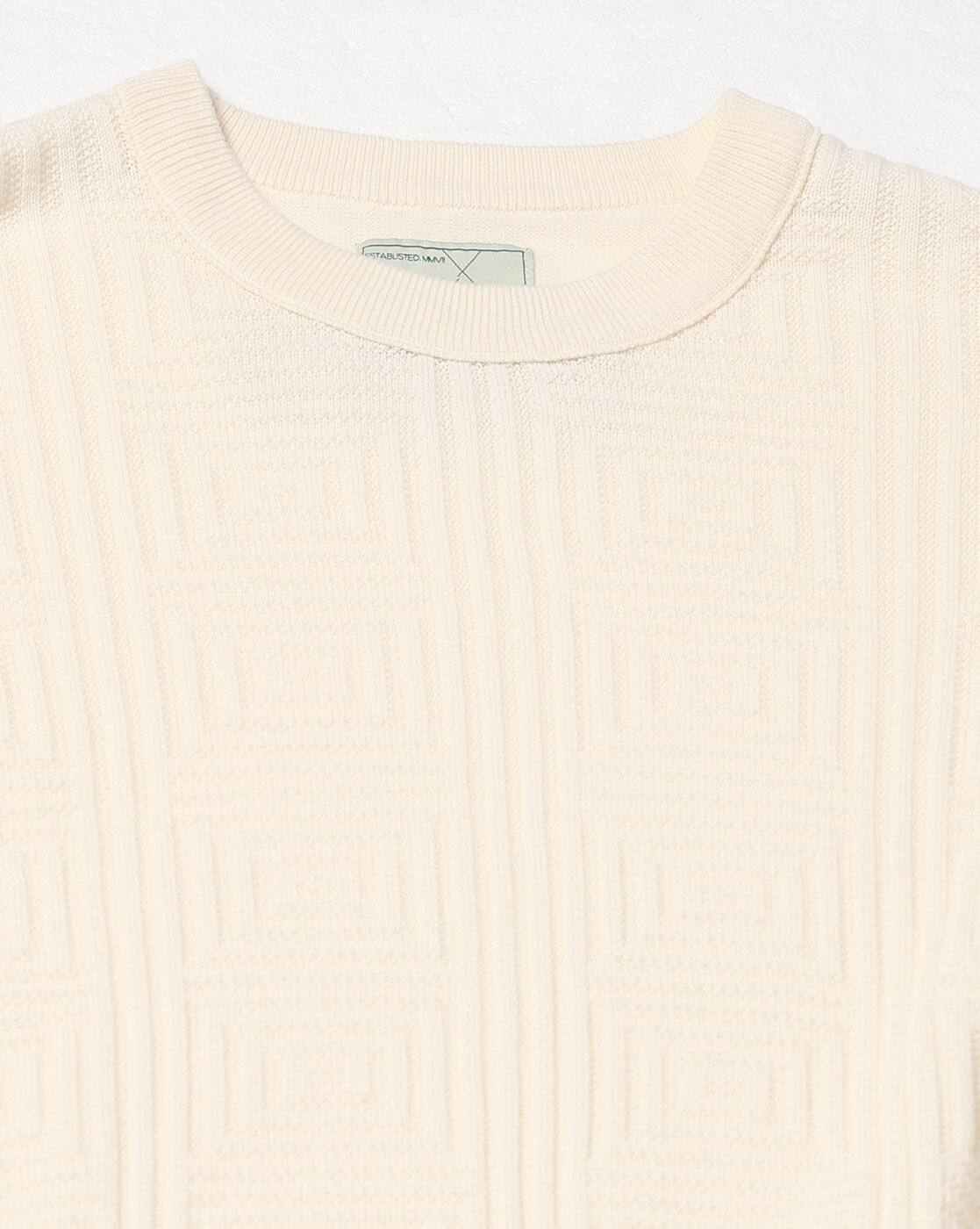 DNMX | Men Embossed Regular Fit Crew-Neck T-Shirt|4