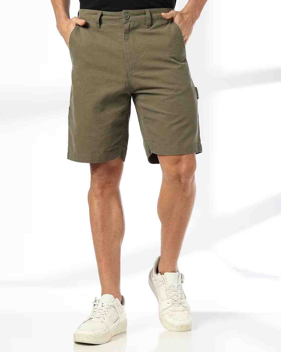 Men Regular Fit Shorts with Insert Pockets