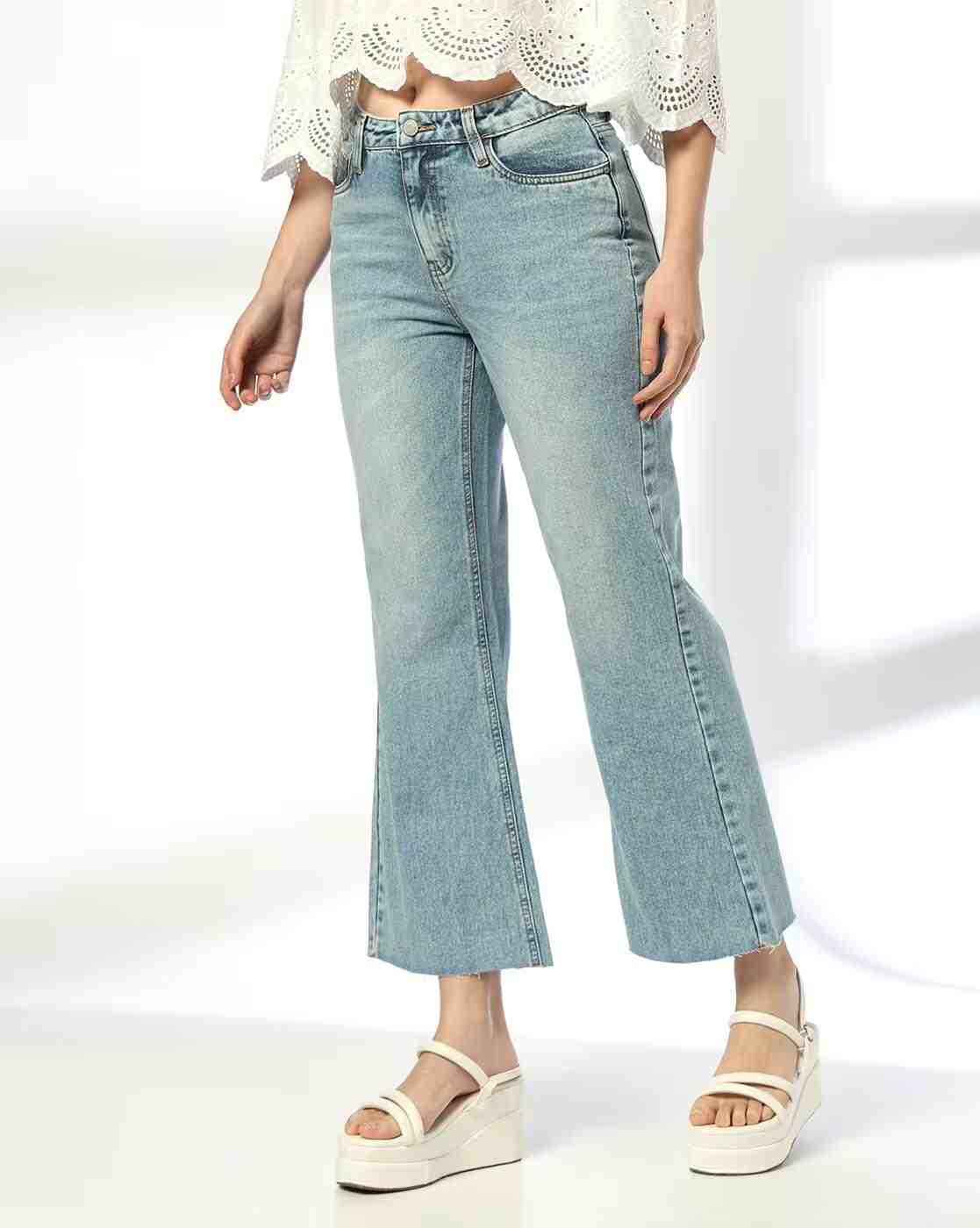 DNMX | Women Lightly Washed Boocut Jeans|0